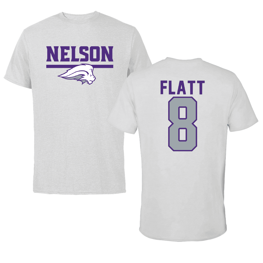 Nelson University Baseball Light Gray Tee - #8 Wesley Flatt
