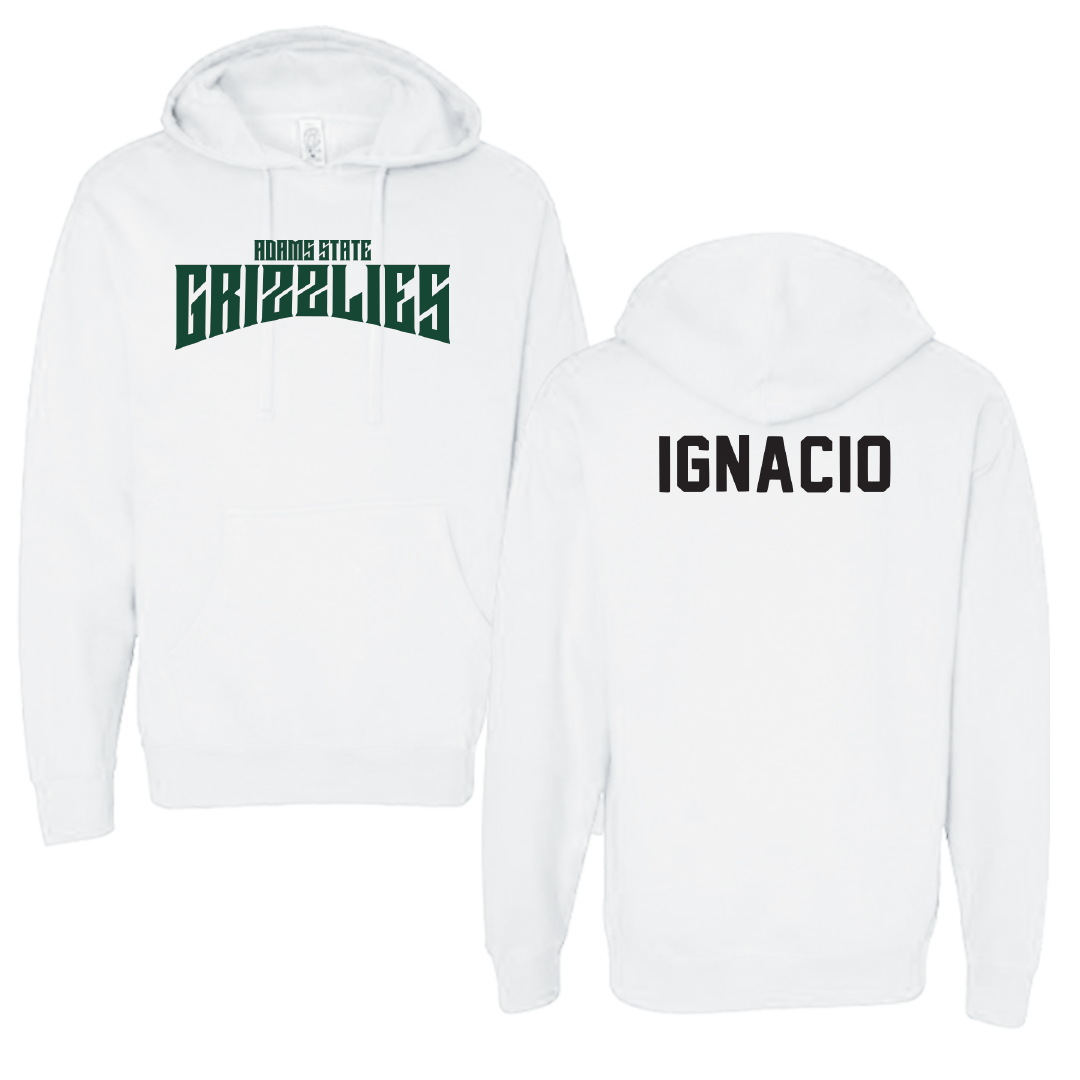 Adams State University Wrestling White Classic Hoodie - Jaylen Ignacio