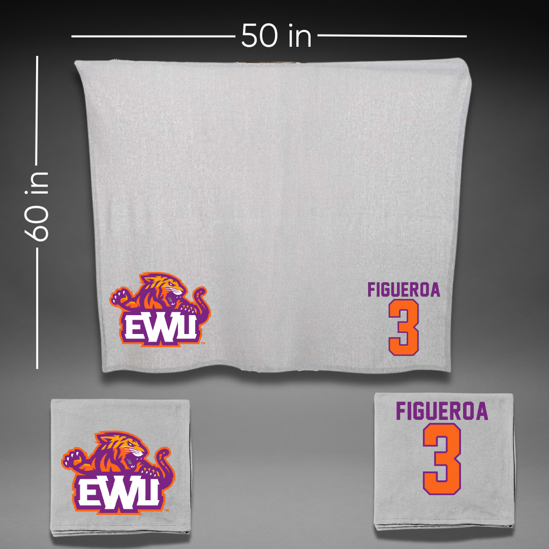 Edward Waters University Volleyball Gray Blanket - #3 Dimaliz Figueroa