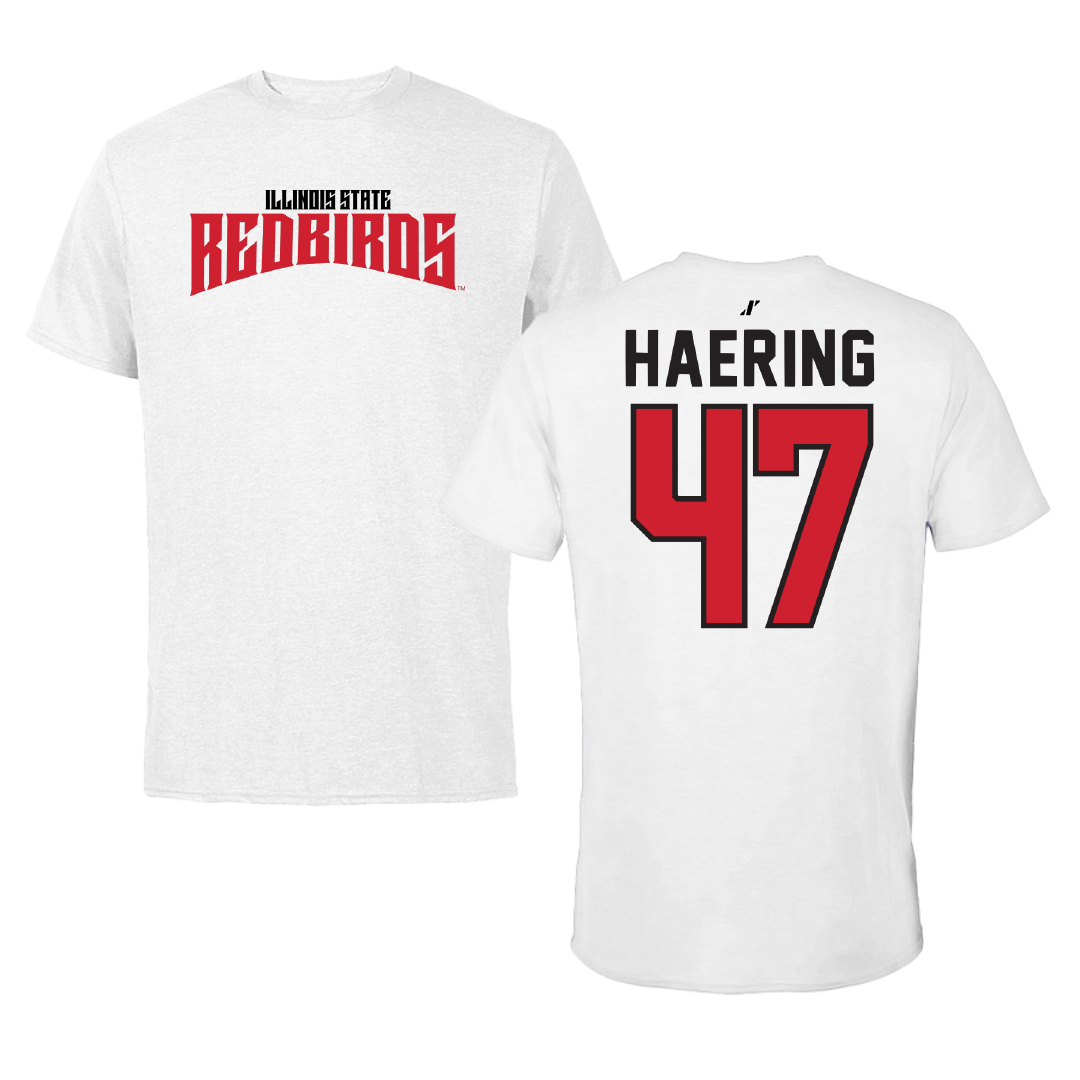 Illinois State University Football White Classic Tee - #47 Mark Haering