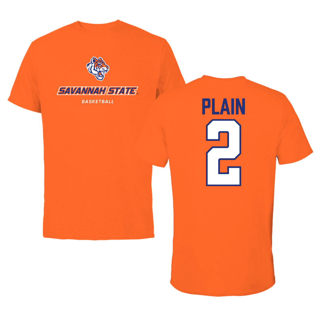 Savannah State University Basketball Orange Performance Tee - #2 Ayjay Plain