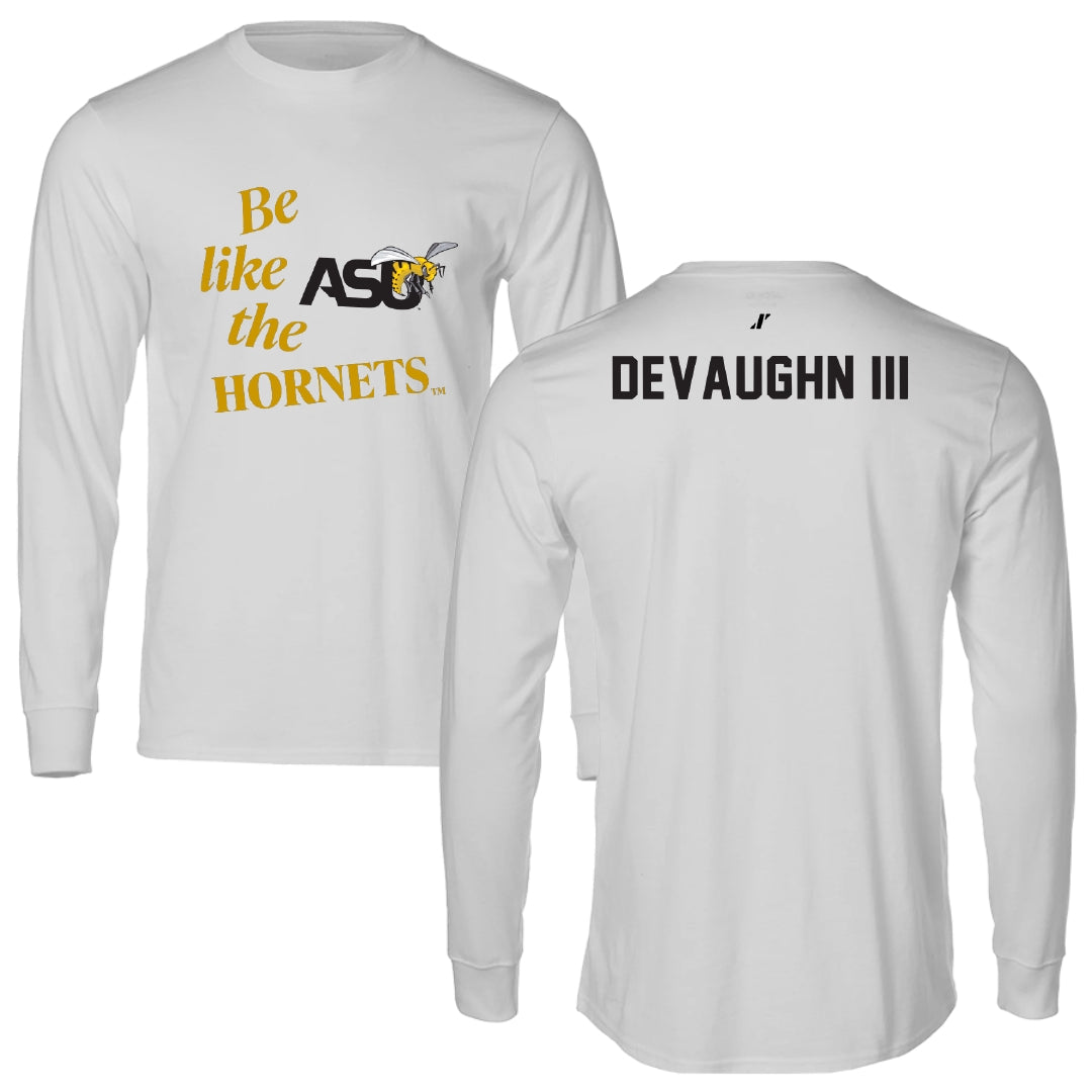 Alabama State University TF and XC Light Gray Be Like Us Performance Long Sleeve - Vaughn DeVaughn III