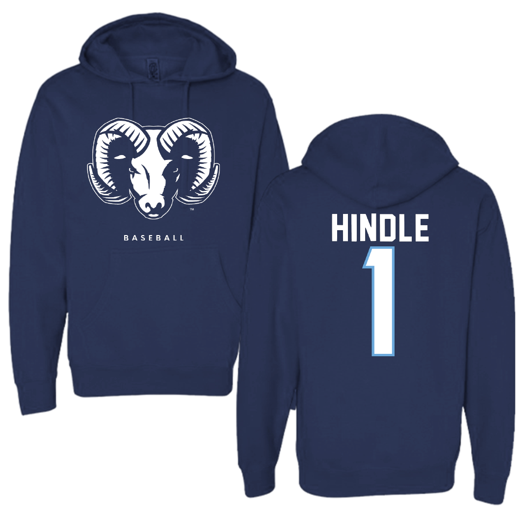 University of Rhode Island Baseball Navy Hoodie - #1 Will Hindle