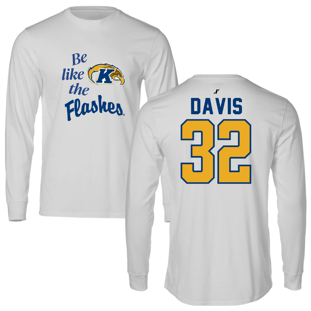Kent State University Lacrosse Light Gray Be Like Us Long Sleeve - #32 Sydney Davis