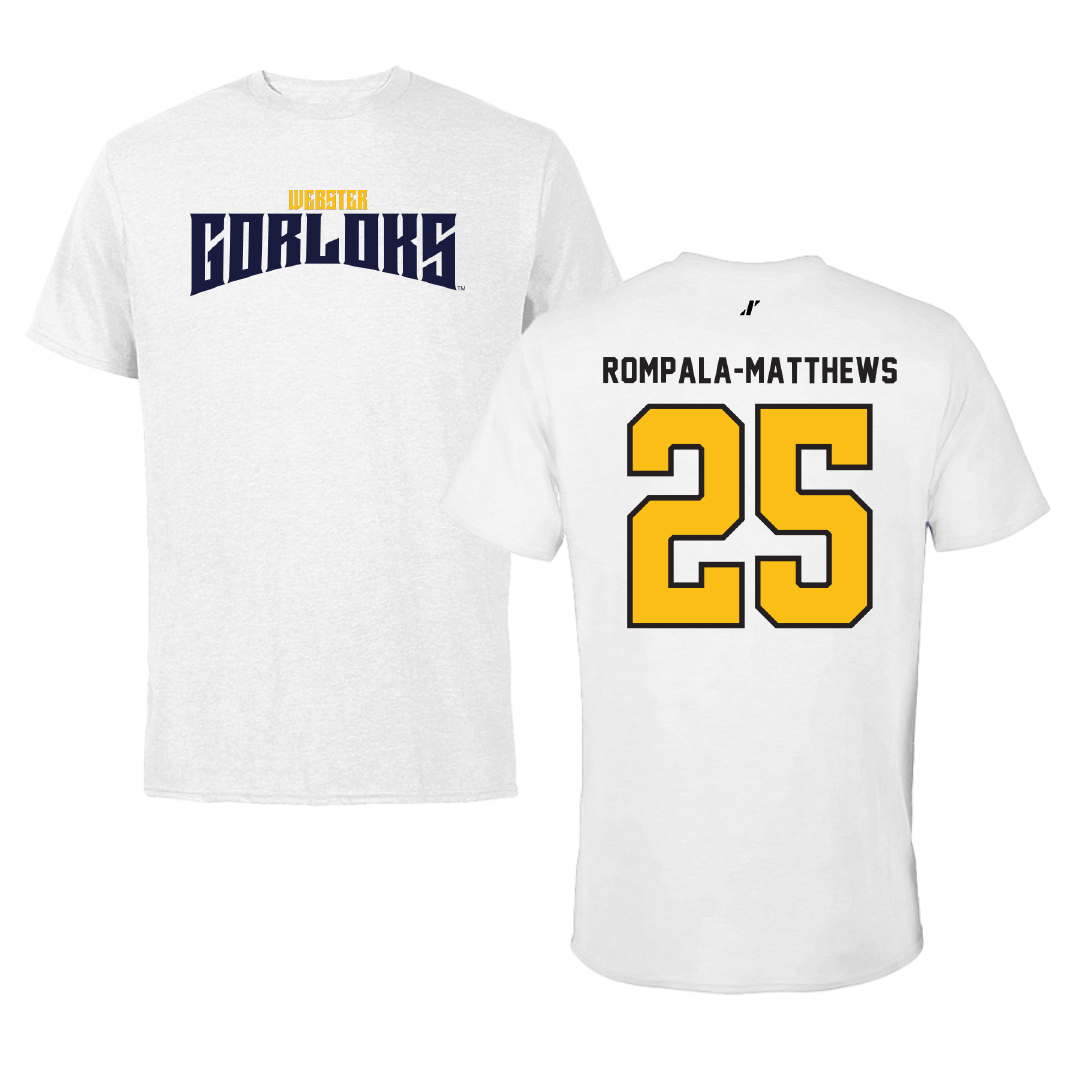 Webster University Baseball White Classic Tee - #25 Elijah Rompala-Matthews