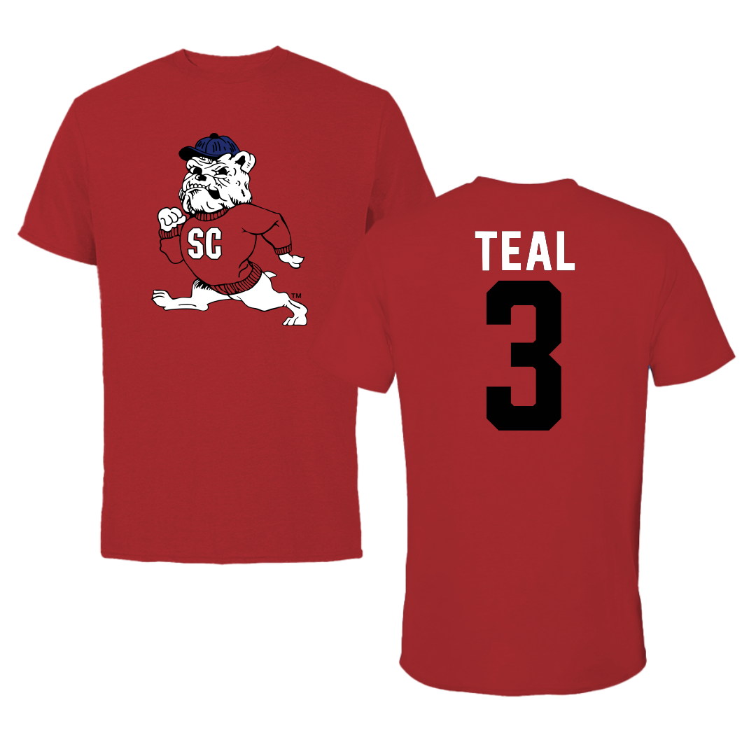 South Carolina State University Basketball Canvas Red Tee - #3 Michael Teal