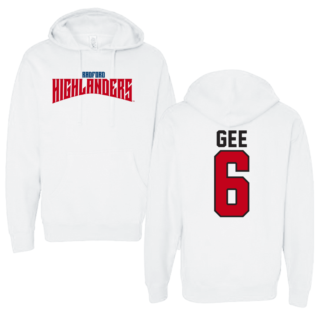 Radford University Lacrosse White Classic Hoodie - #6 Evie Gee
