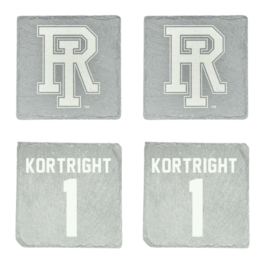 University of Rhode Island Basketball Stone Coaster (4 Pack)  - #1 Luis Kortright