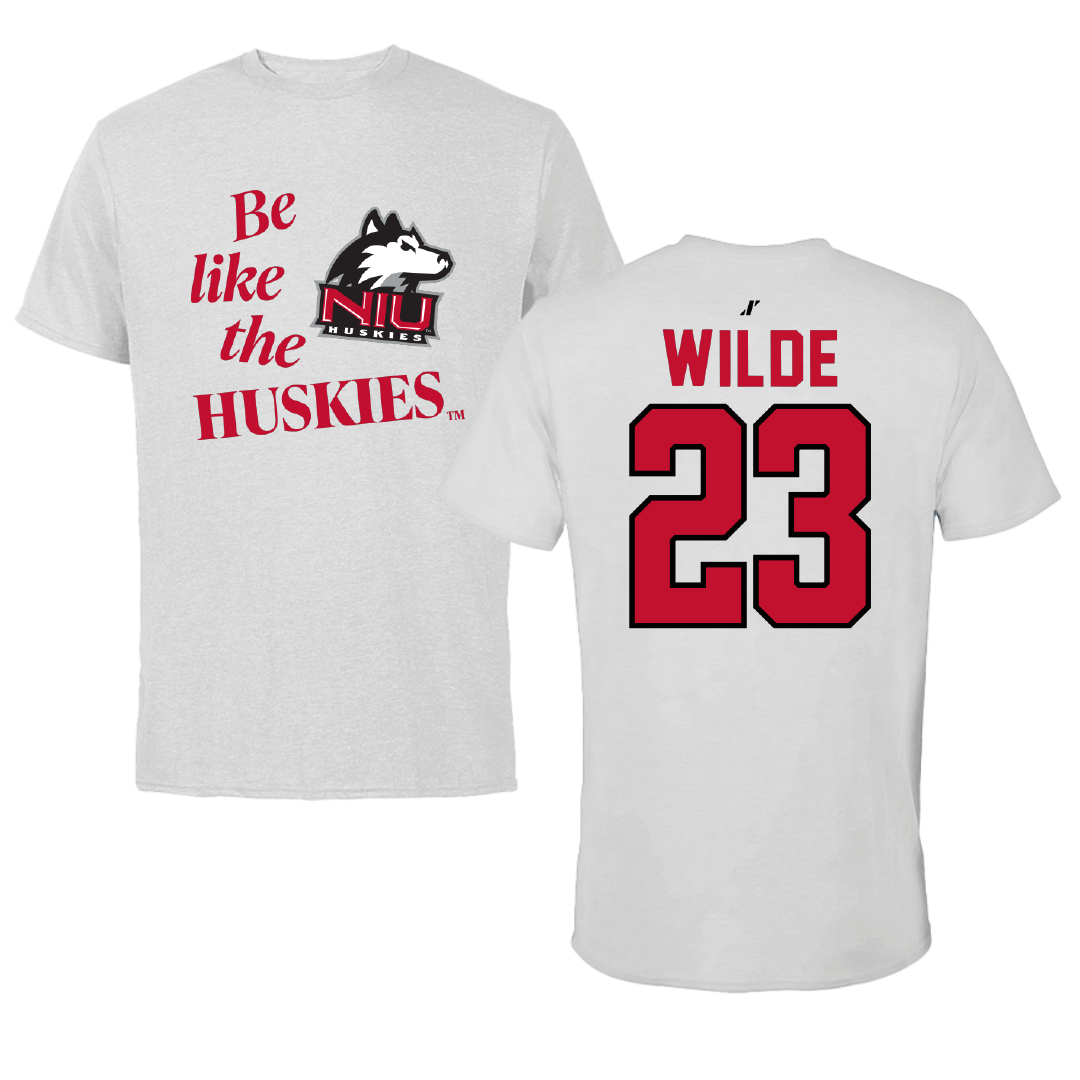 Northern Illinois University Baseball Light Gray Be Like Us Tee - #23 Jacob Wilde