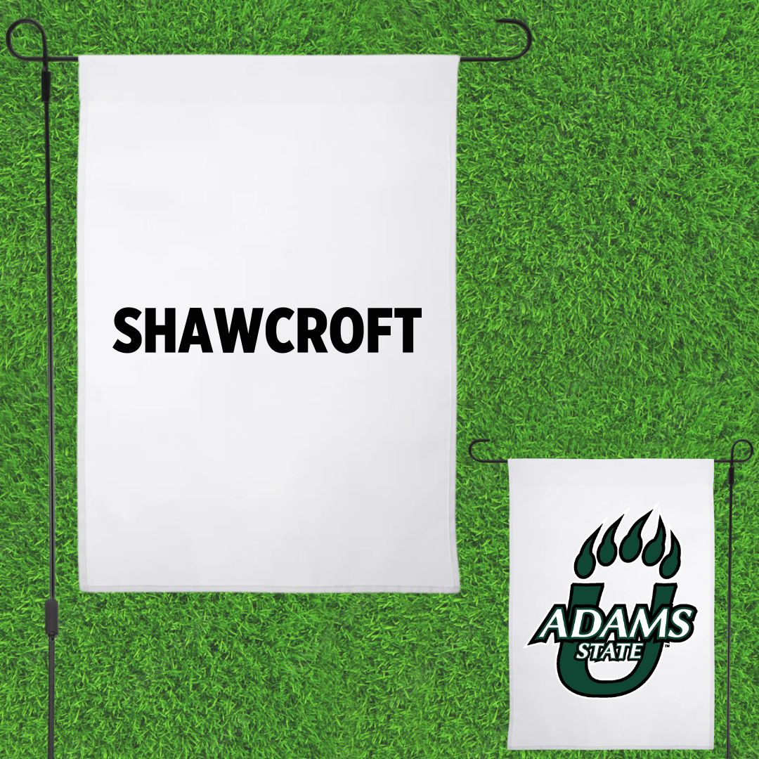 Adams State University Baseball White Garden Flag - Byron Shawcroft