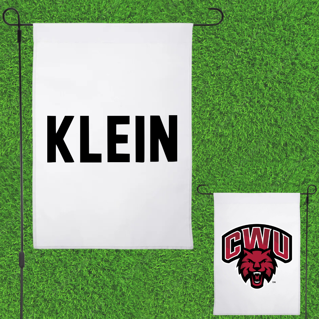 Central Washington University TF and XC White Garden Flag - Drew Klein