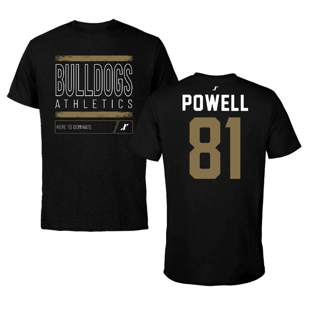 Bryant University Softball Black Dominate Tee - #81 Lexi Powell