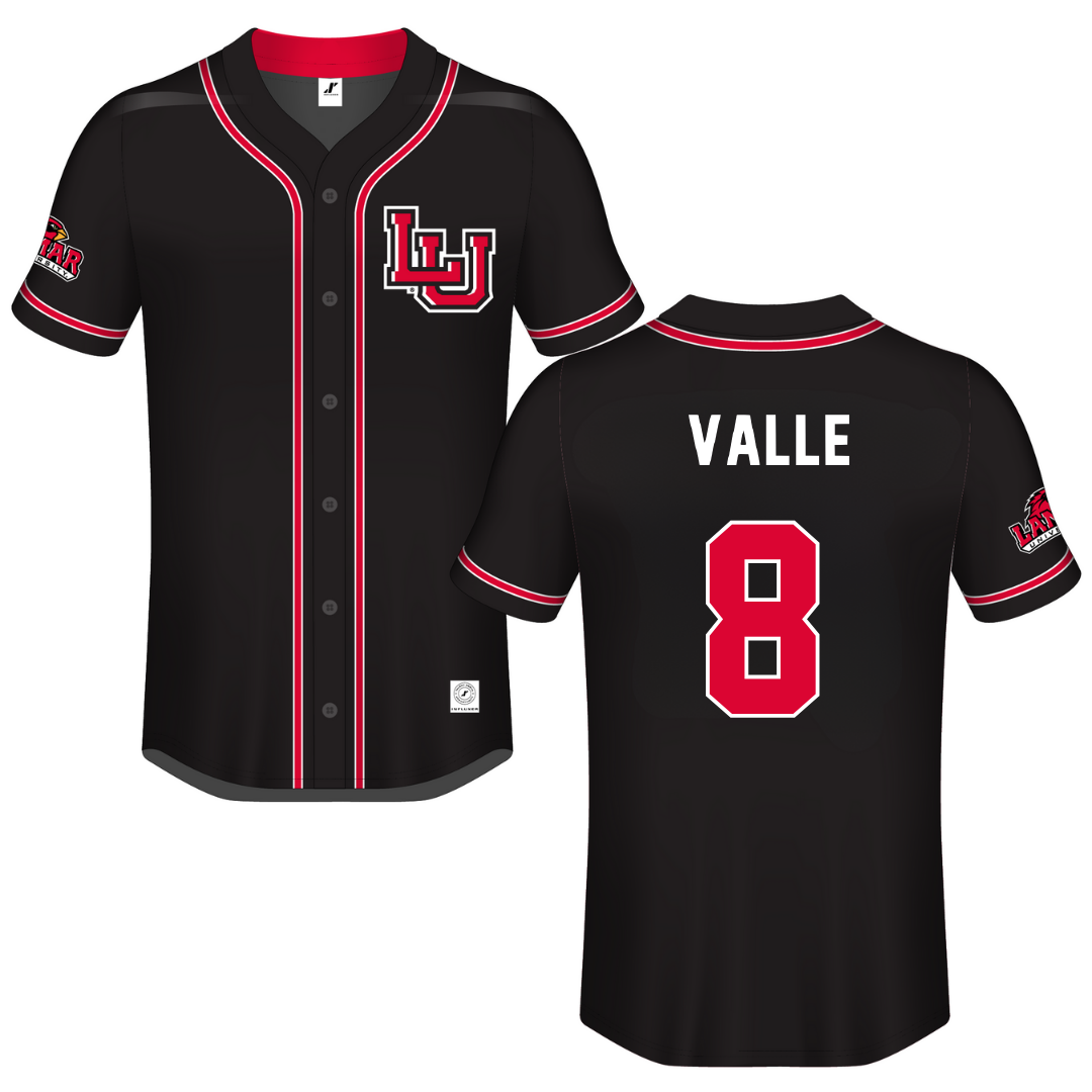 Lamar University Black Button-Down Jersey - #8 Makayla Valle