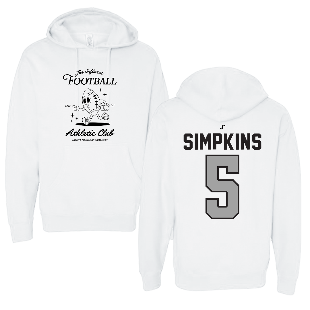 Football White Influxer Athletic Club Hoodie - #5 Ja'Vin Simpkins