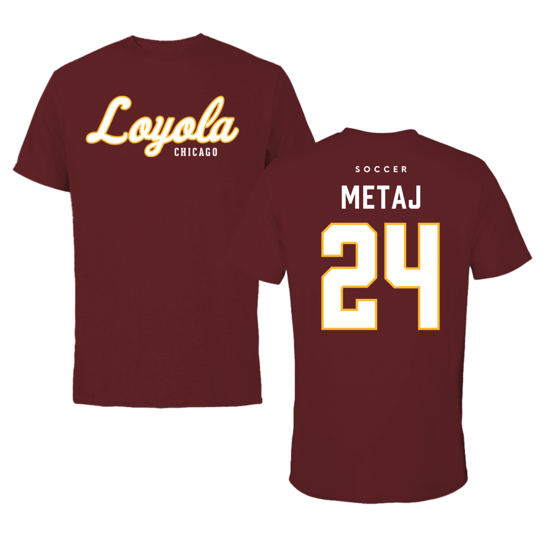 Loyola University-Chicago Soccer Maroon Loyola Performance Tee - #24 Ava Metaj