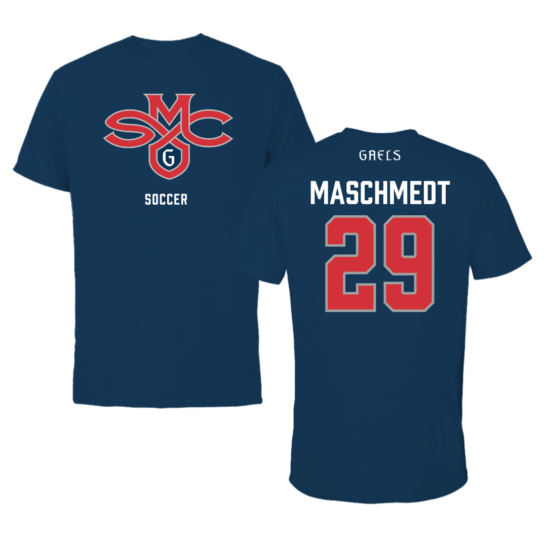 Saint Mary's College of California Soccer Navy Performance Tee - #29 Will Maschmedt