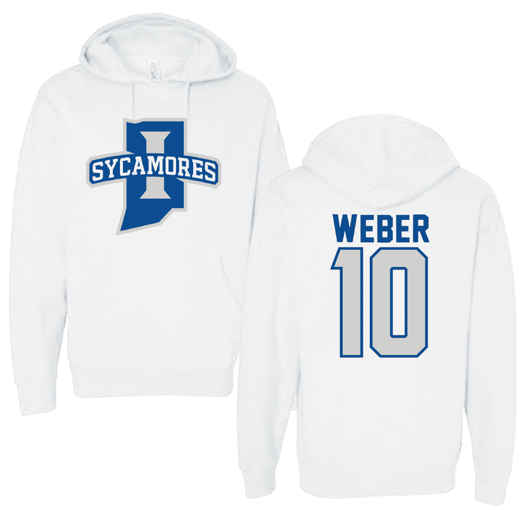 Indiana State University Volleyball White Hoodie - #10 Emily Weber