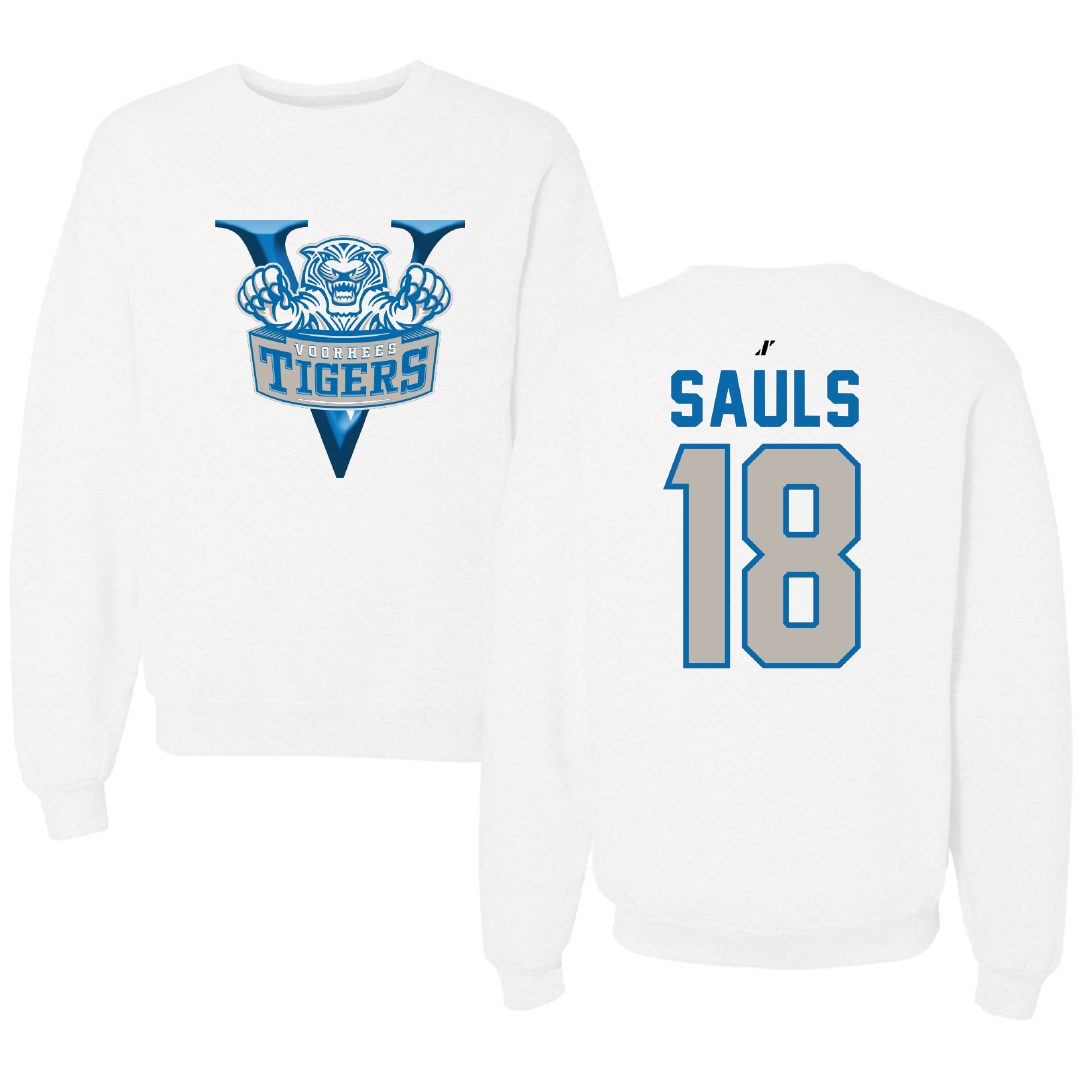 Voorhees University Baseball White Crewneck - #18 Trey Sauls