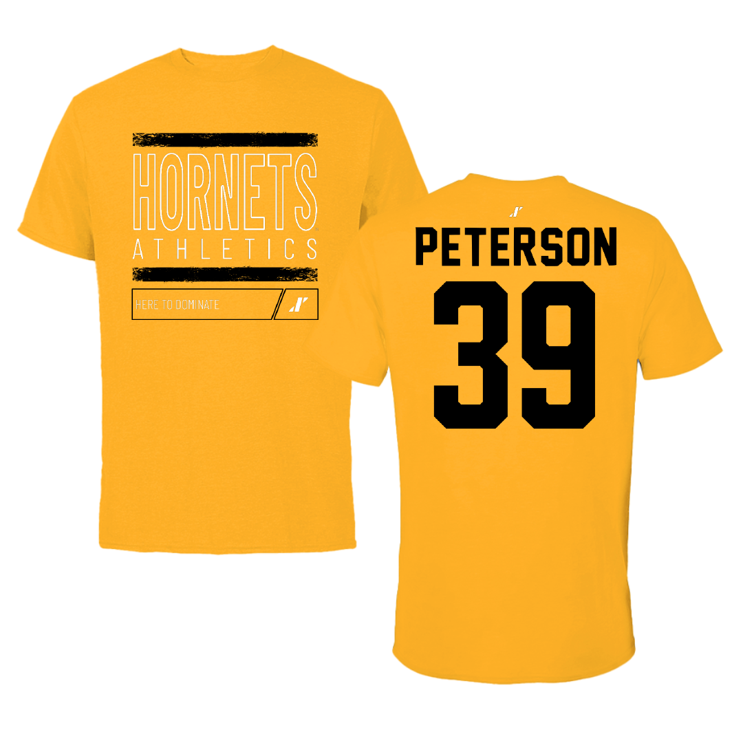 Alabama State University Baseball Gold Dominate Tee - #39 Joshua Peterson