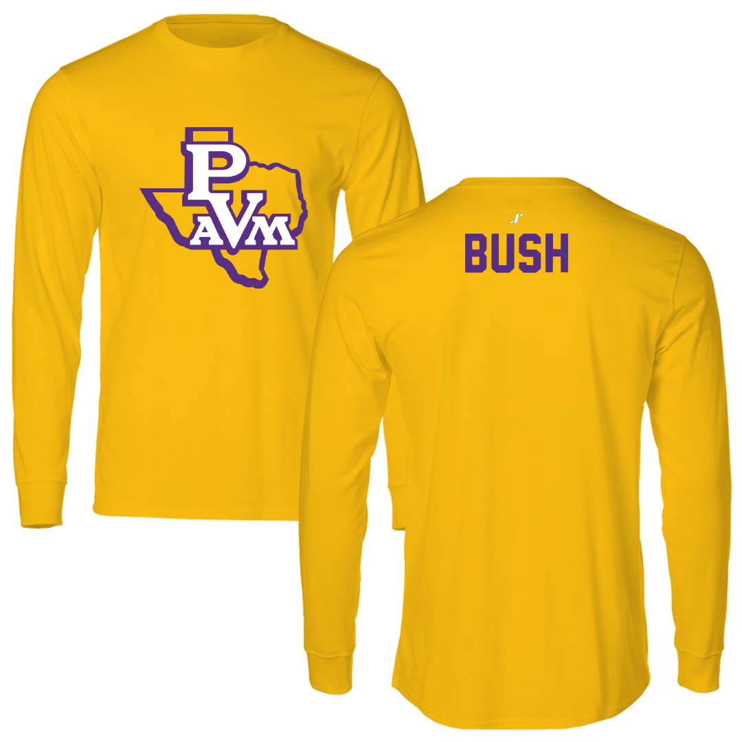 Prairie View A&M University Basketball Gold Performance Long Sleeve - Braelon Bush