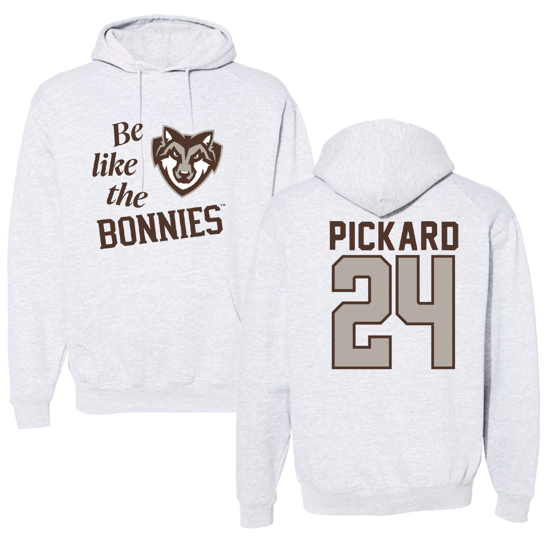 St. Bonaventure University Soccer Light Gray Be Like Us Hoodie - #24 Kristin Pickard