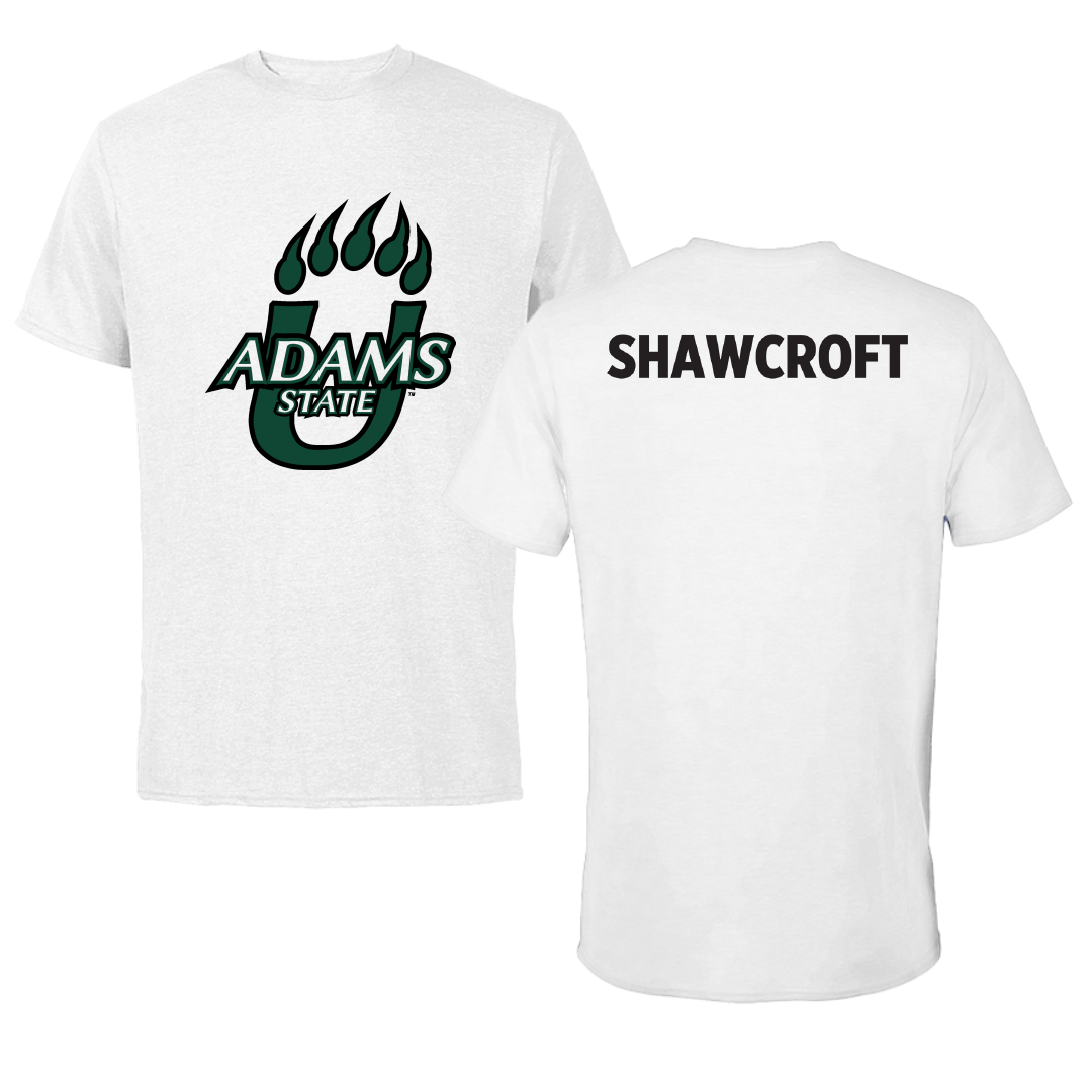 Adams State University Baseball White Performance Tee - Byron Shawcroft