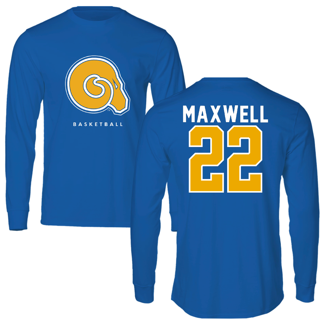 Albany State University Basketball Blue Long Sleeve - #22 Greg Maxwell