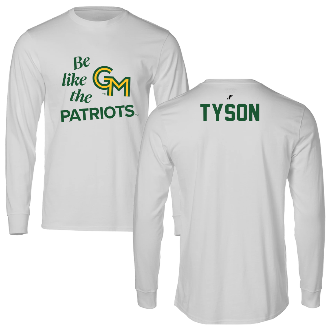 George Mason University TF and XC Light Gray Be Like Us Performance Long Sleeve - Kailynn Tyson