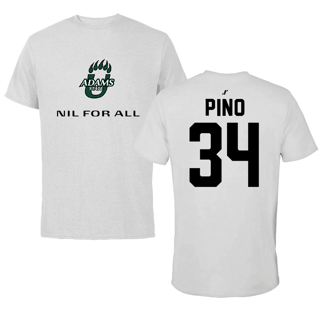 Adams State University Baseball Light Gray NIL for ALL Performance Tee - #34 CJ Pino