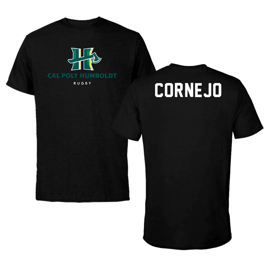 Cal Poly Humboldt Rugby Black Performance Tee - Miguel Cornejo