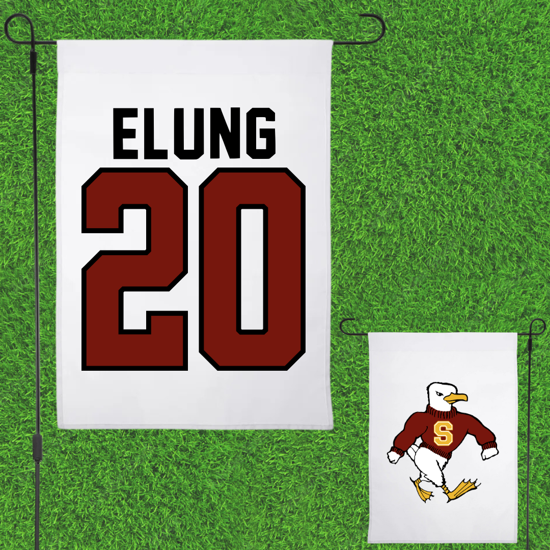 Salisbury University Basketball White Garden Flag - #20 Leon Elung