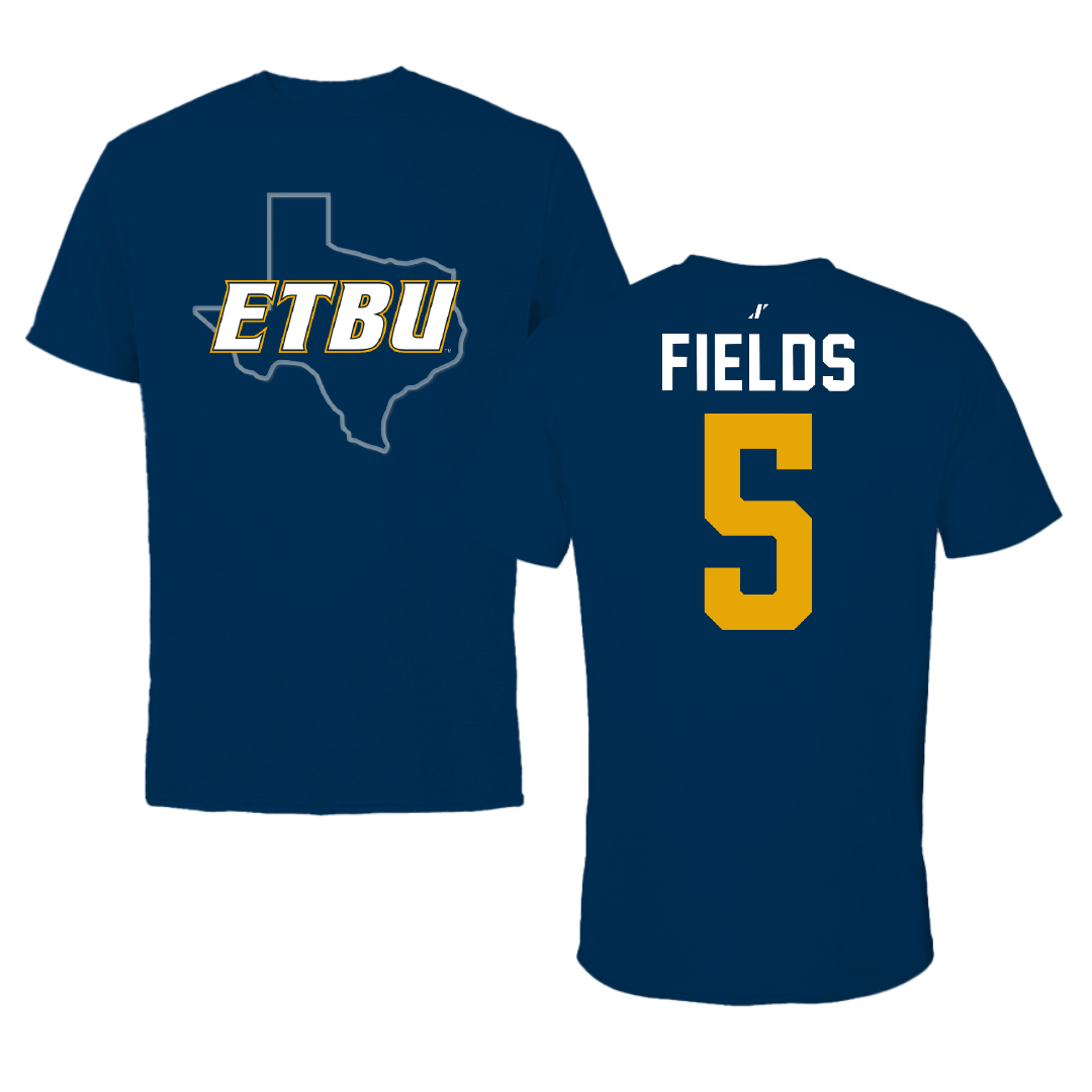 East Texas Baptist University Beach Volleyball Navy State Performance Tee - #5 Bella Fields