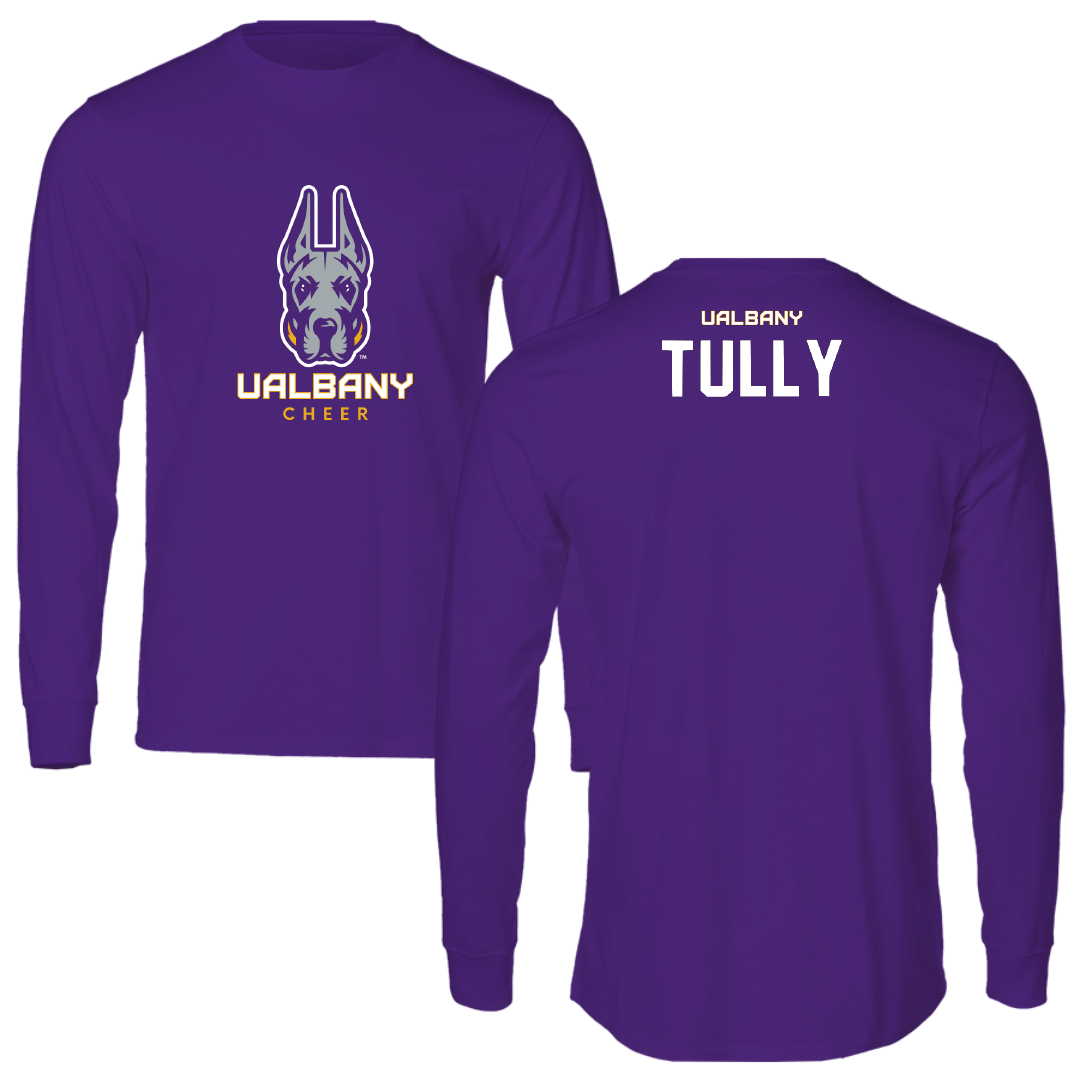 University at Albany Cheer Purple Mascot Long Sleeve - Riley Tully