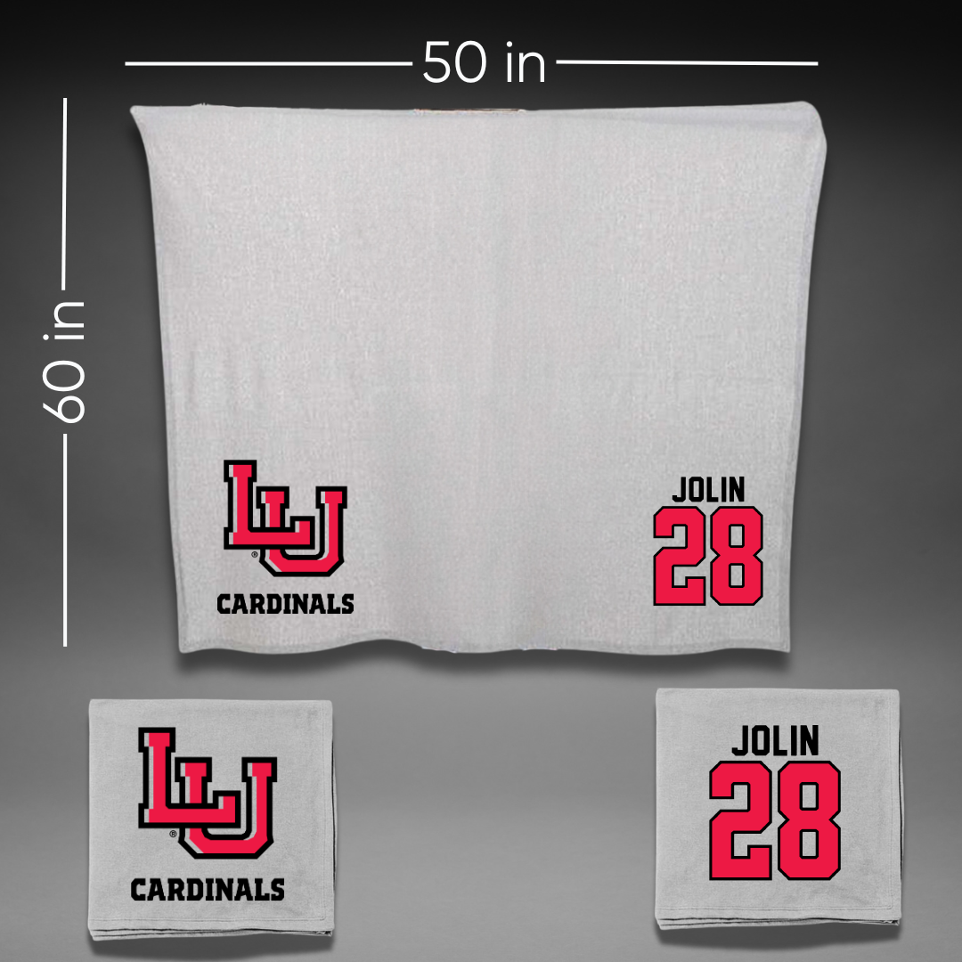 Lamar University Softball Gray Blanket - #28 Sabrina Jolin