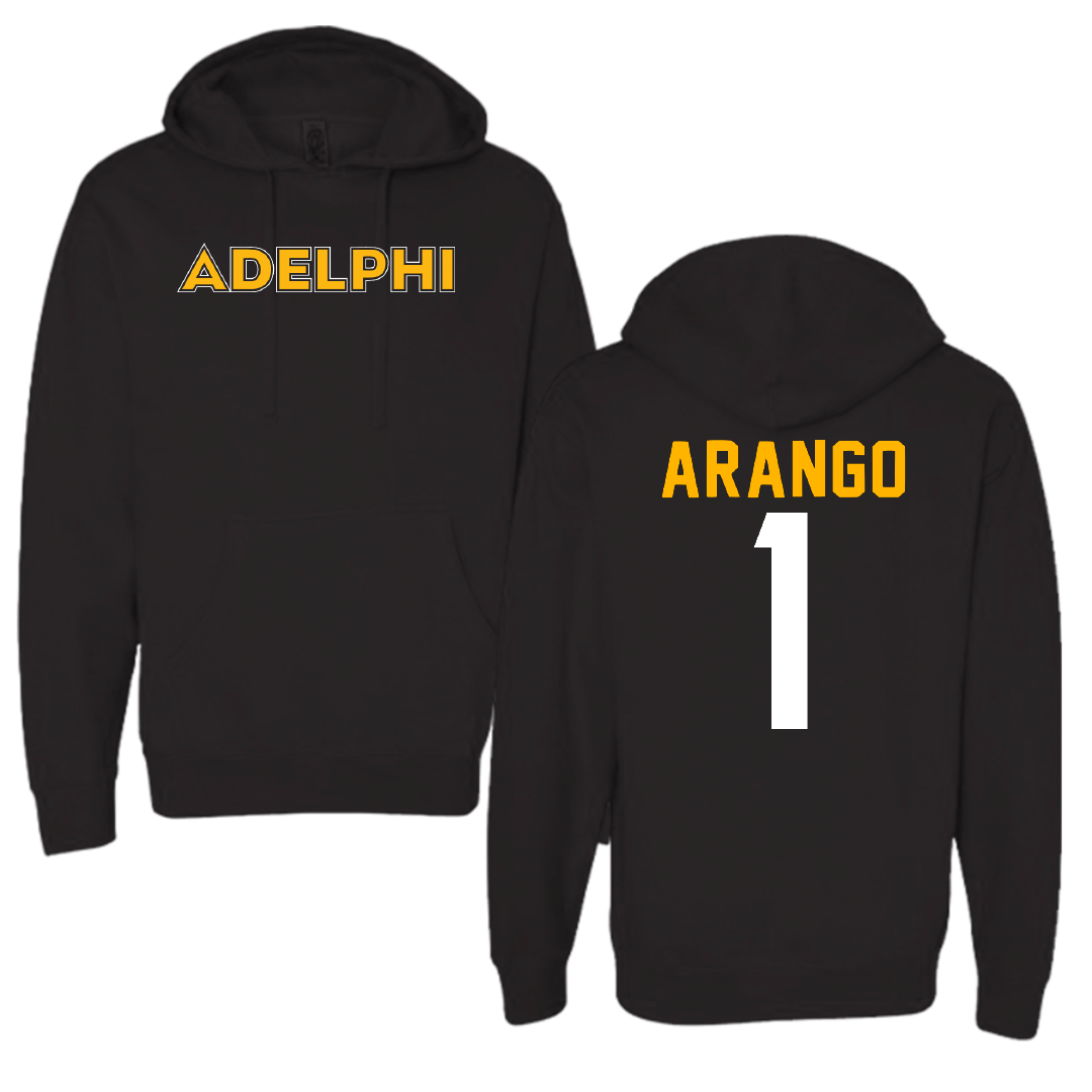 Adelphi University Soccer Black Hoodie - #1 Santiago Arango