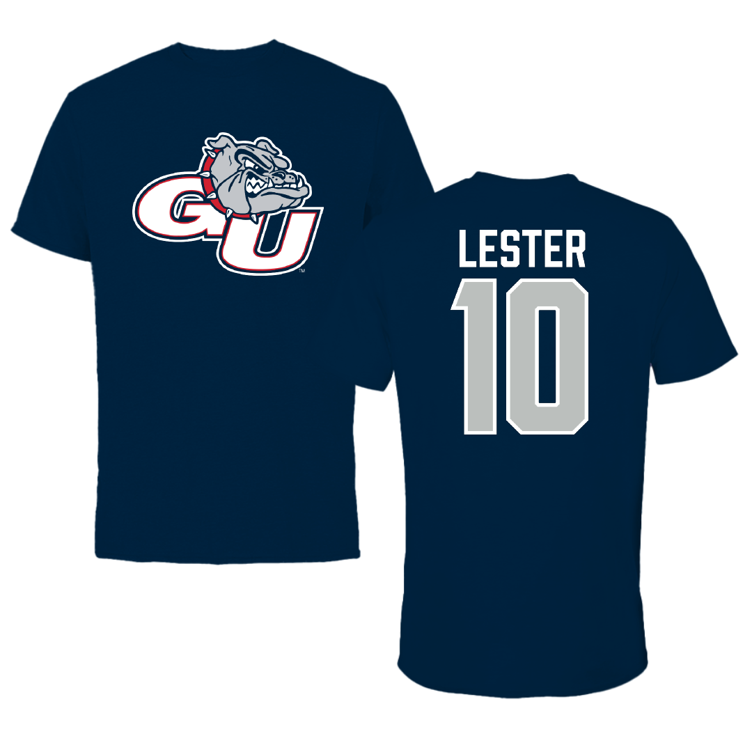 Gonzaga University Soccer Navy Performance Tee - #10 Olivia Lester