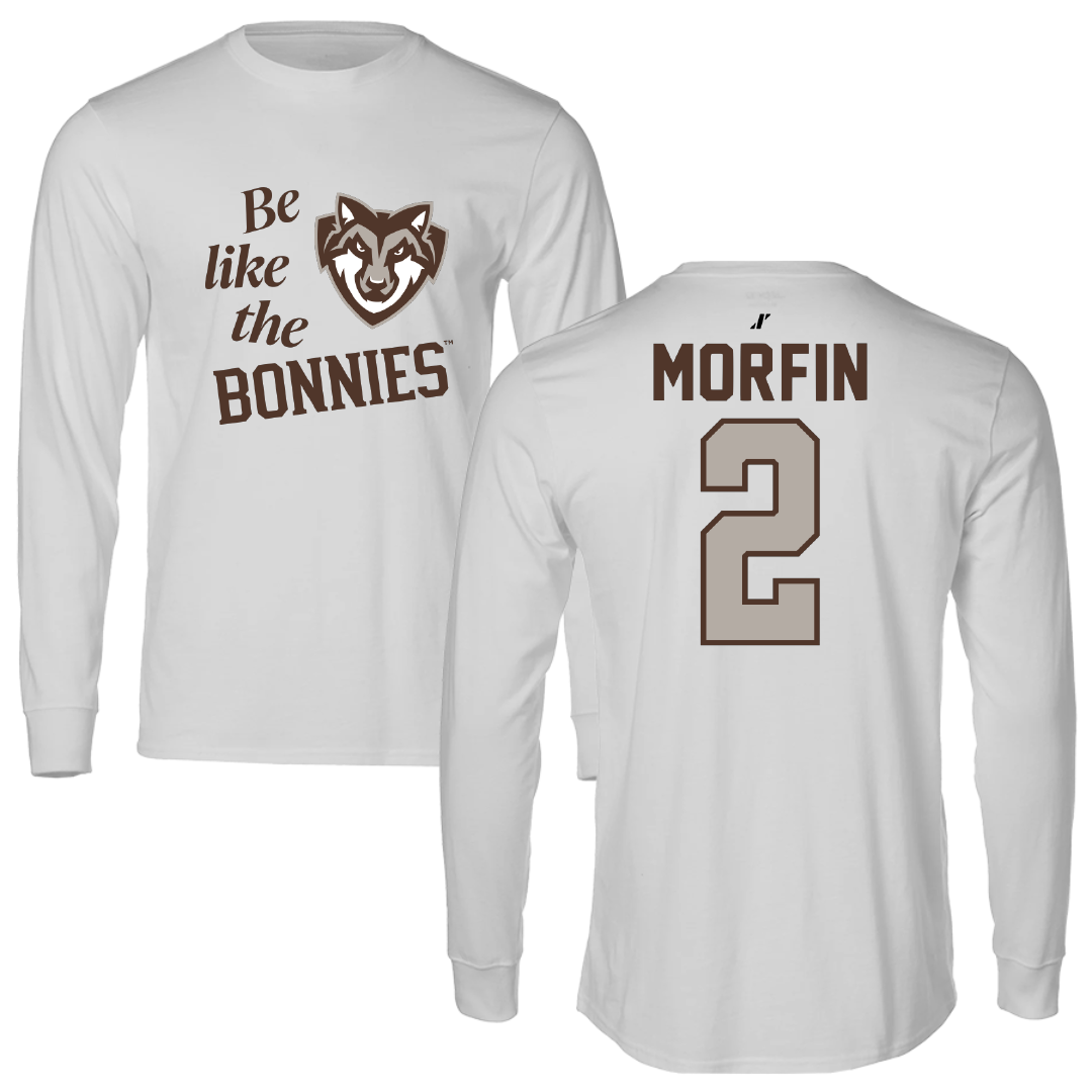 St. Bonaventure University Soccer Light Gray Be Like Us Performance Long Sleeve - #2 Sean Morfin