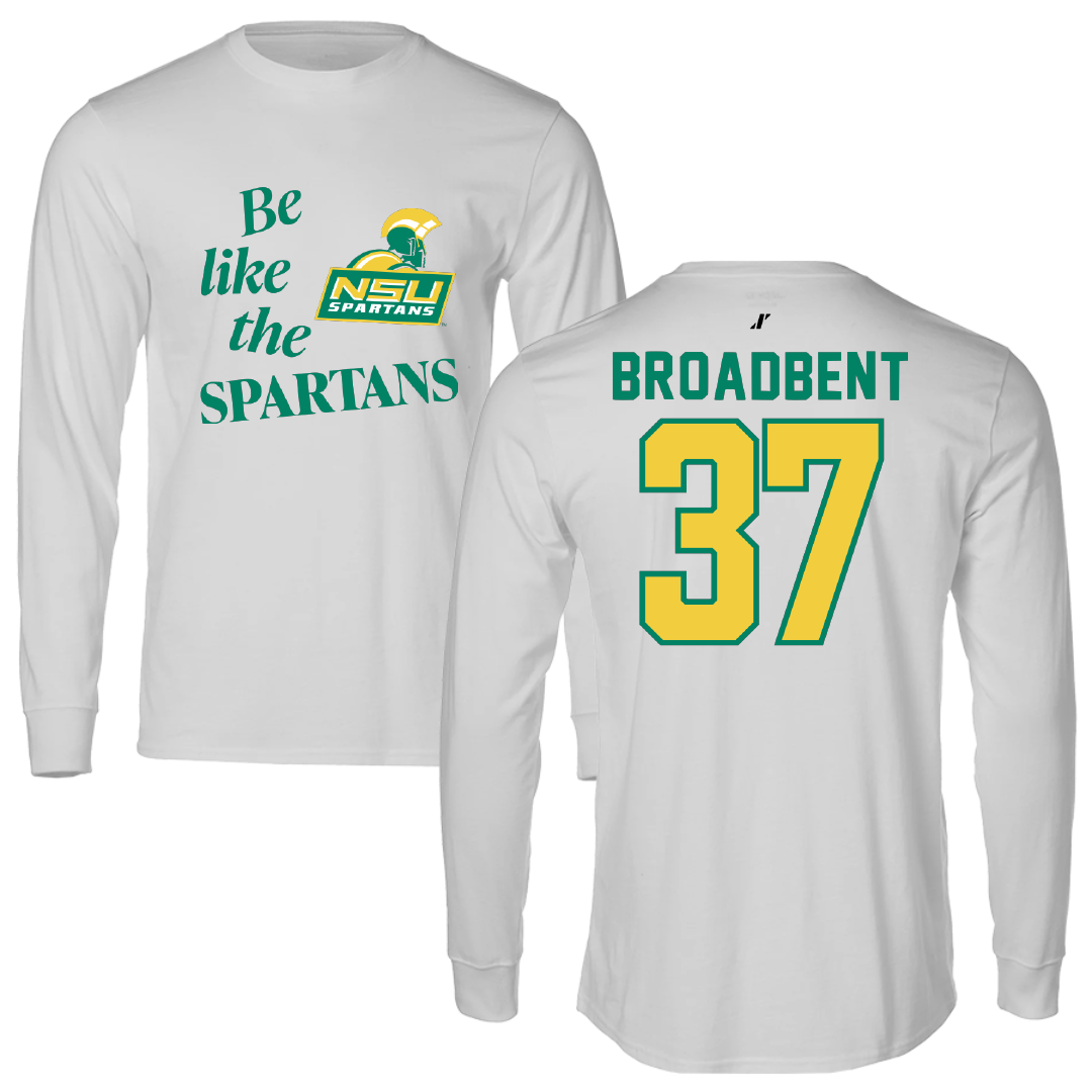 Norfolk State University Football Light Gray Be Like Us Long Sleeve - #37 Kaleb Broadbent