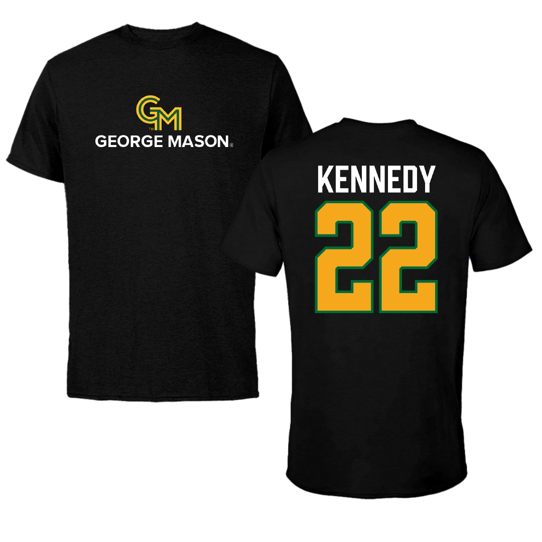 George Mason University Volleyball Black Performance Tee - #22 Olyvia Kennedy