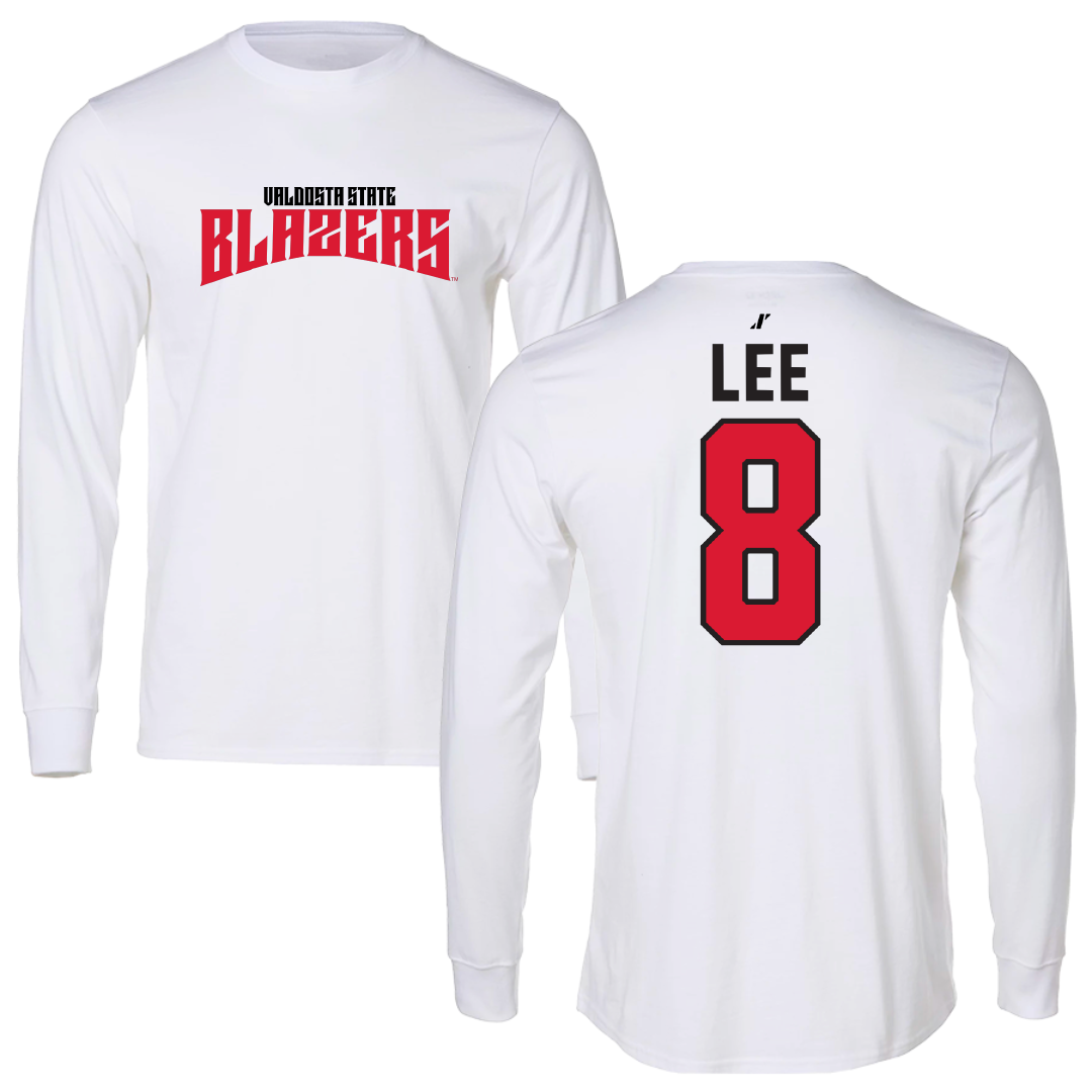 Valdosta State University Softball White Classic Performance Long Sleeve - #8 Rachael Lee