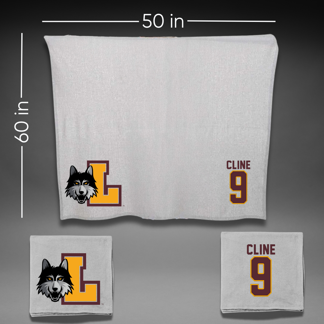 Loyola University-Chicago Soccer Gray Blanket - #9 Catherine Cline