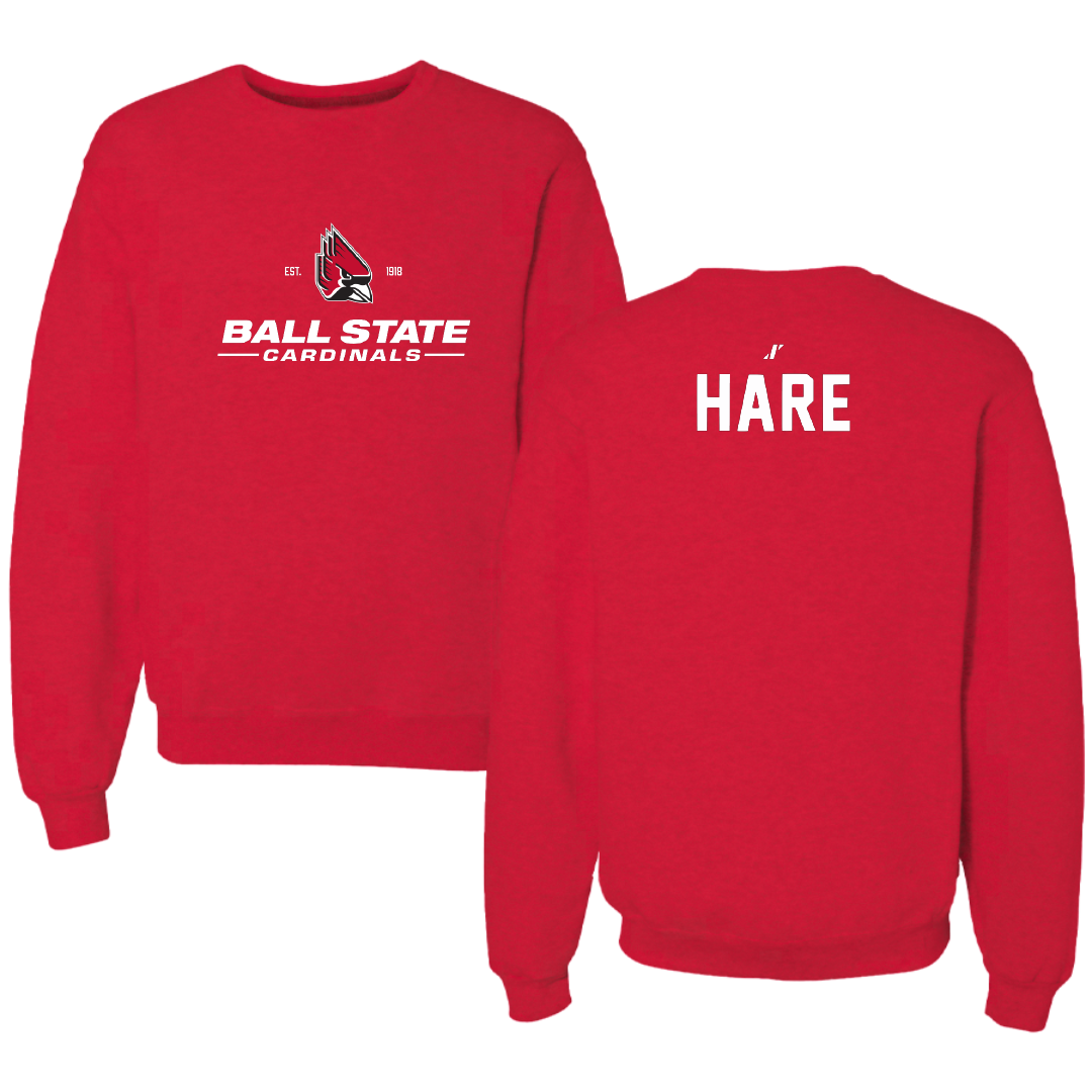 Ball State University Golf Red General Crewneck - Gavin Hare