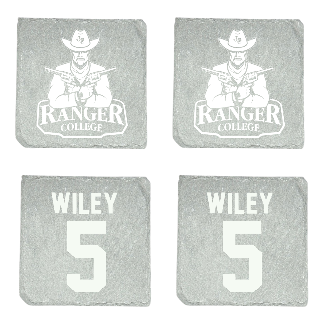 Ranger College Baseball Stone Coaster (4 Pack)  - #5 Clint Wiley