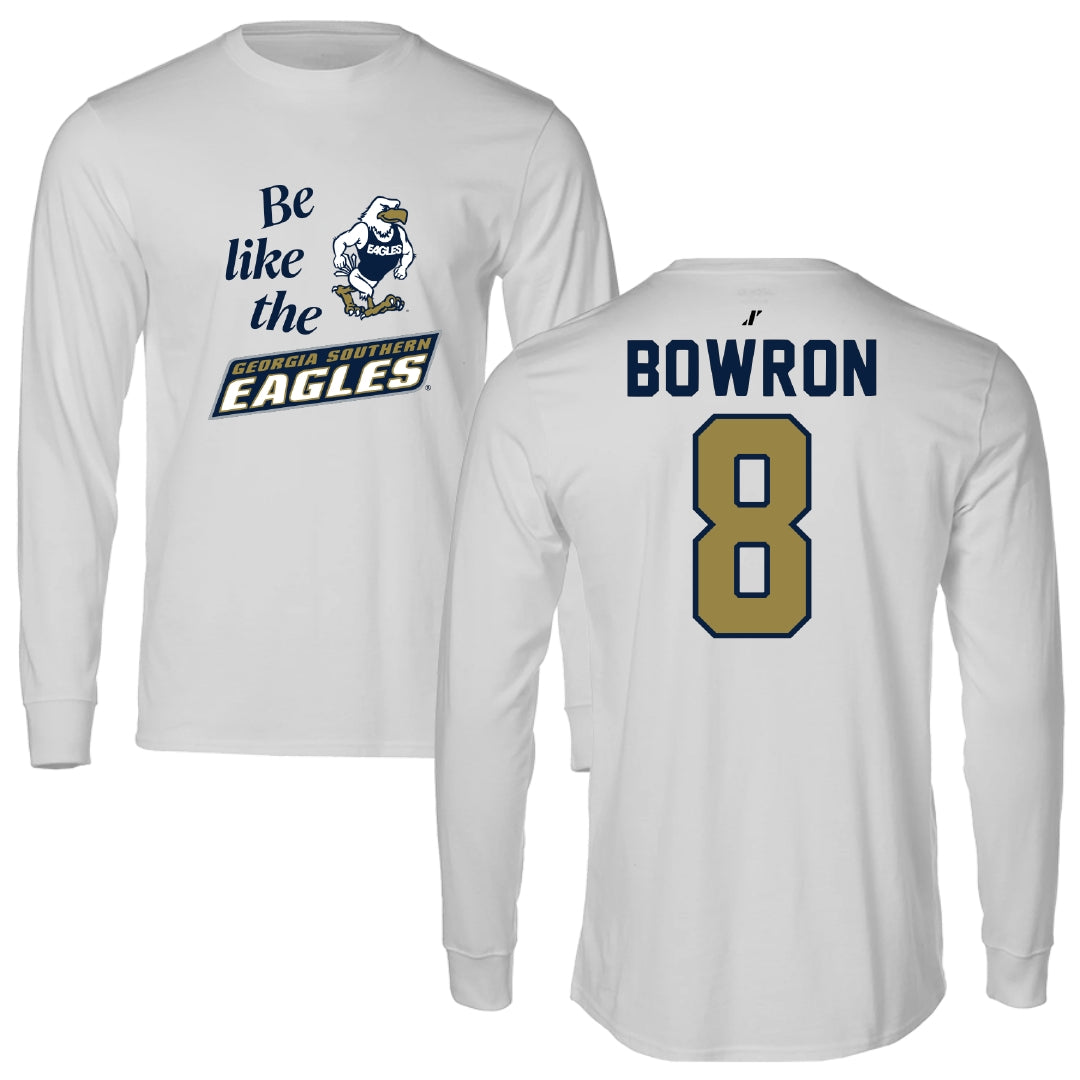 Georgia Southern University Volleyball Light Gray Be Like Us Long Sleeve - #8 Samantha Bowron