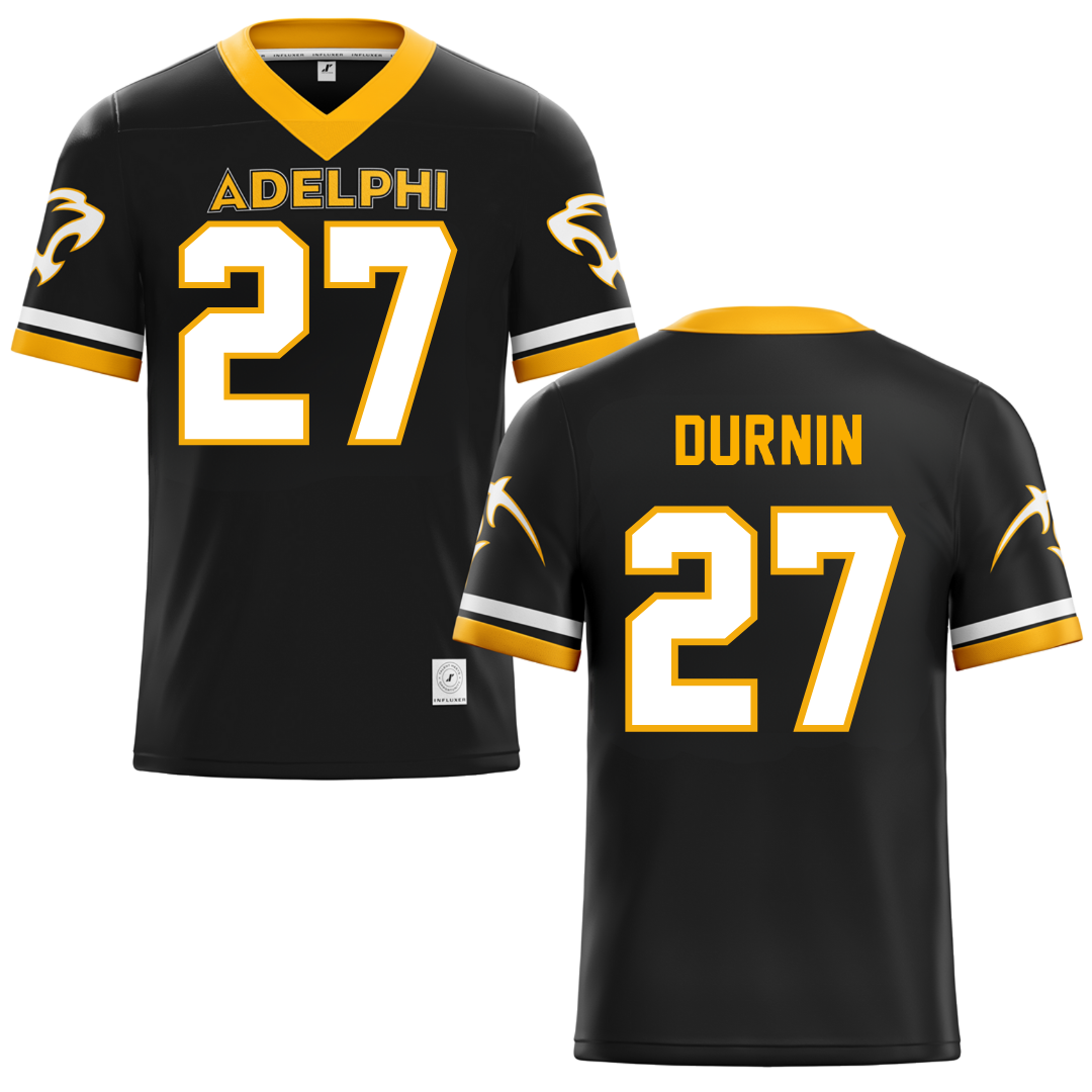 Adelphi University Black Lacrosse Jersey - #27 Ryan Durnin