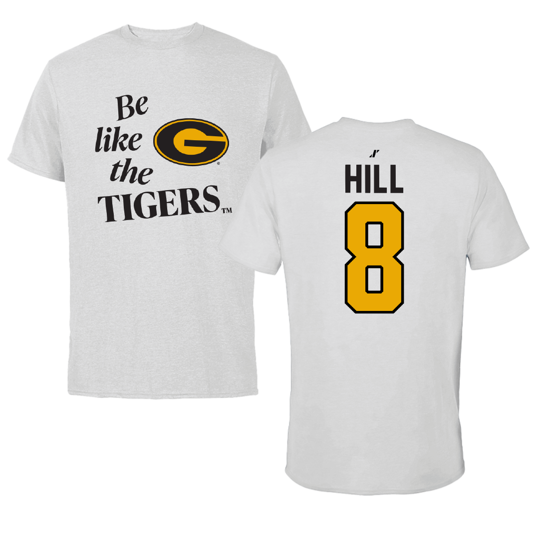 Grambling State University Baseball Light Gray Be Like Us Performance Tee - #8 Cameron Hill