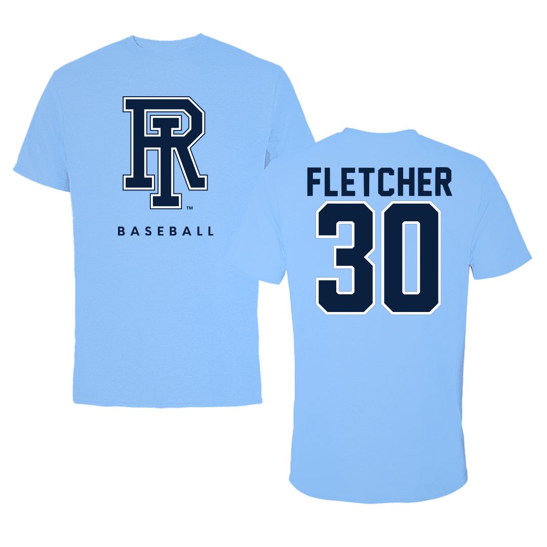 University of Rhode Island Baseball Carolina Blue Tee - #30 Nate Fletcher
