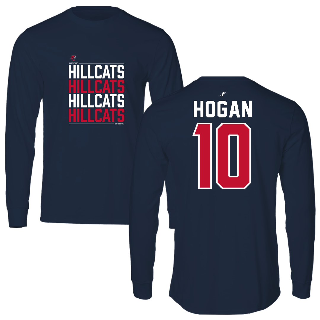 Rogers State University Soccer Navy General Performance Long Sleeve - #10 Kelsey Hogan