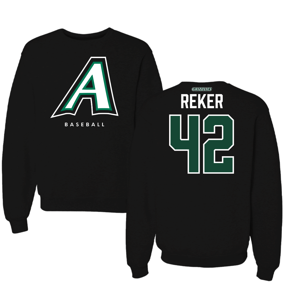 Adams State University Baseball Black Crewneck - #42 Seth Reker