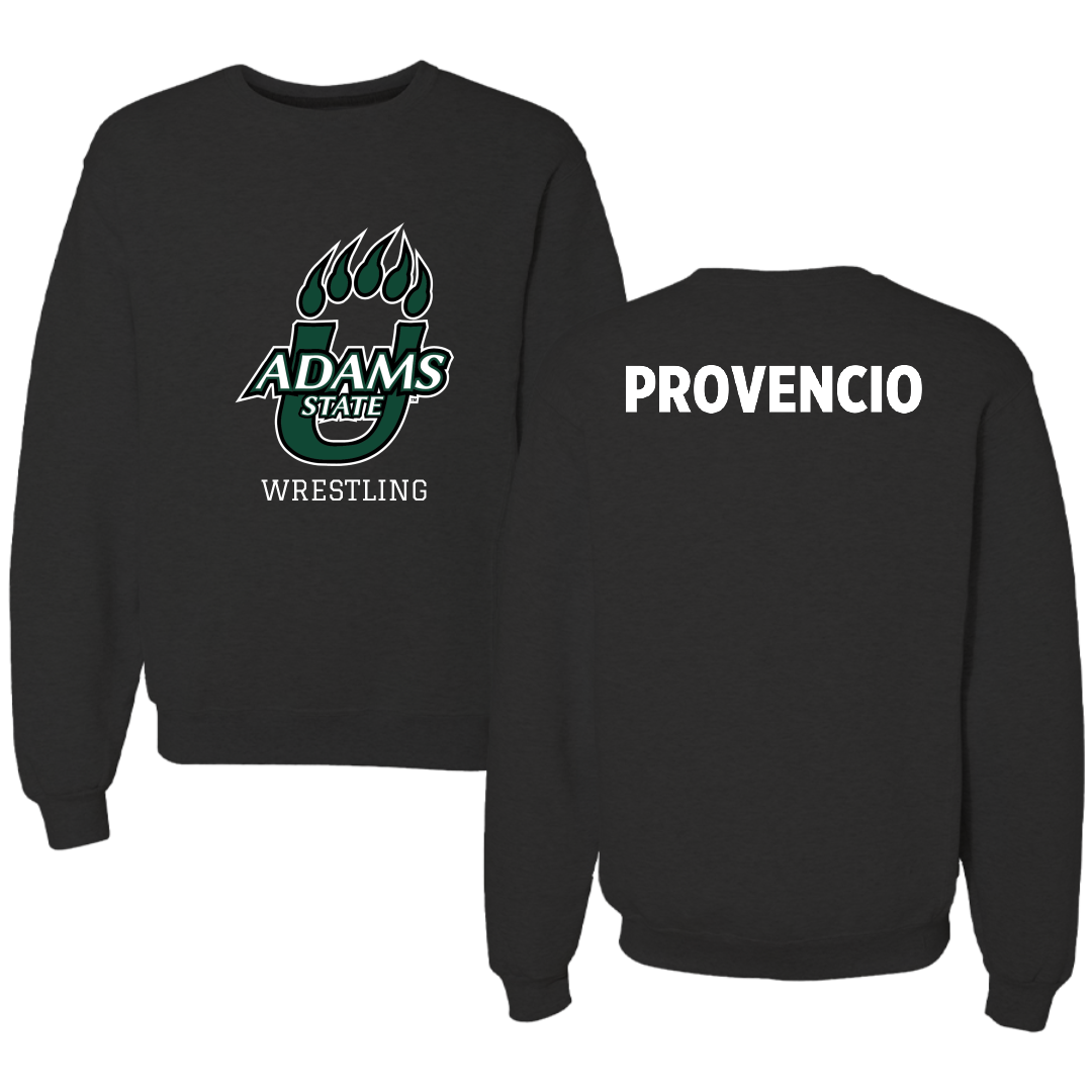 Adams State University Wrestling Black State Crewneck - John Provencio